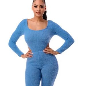 Scoop Neck Bodysuit & Pants Set
